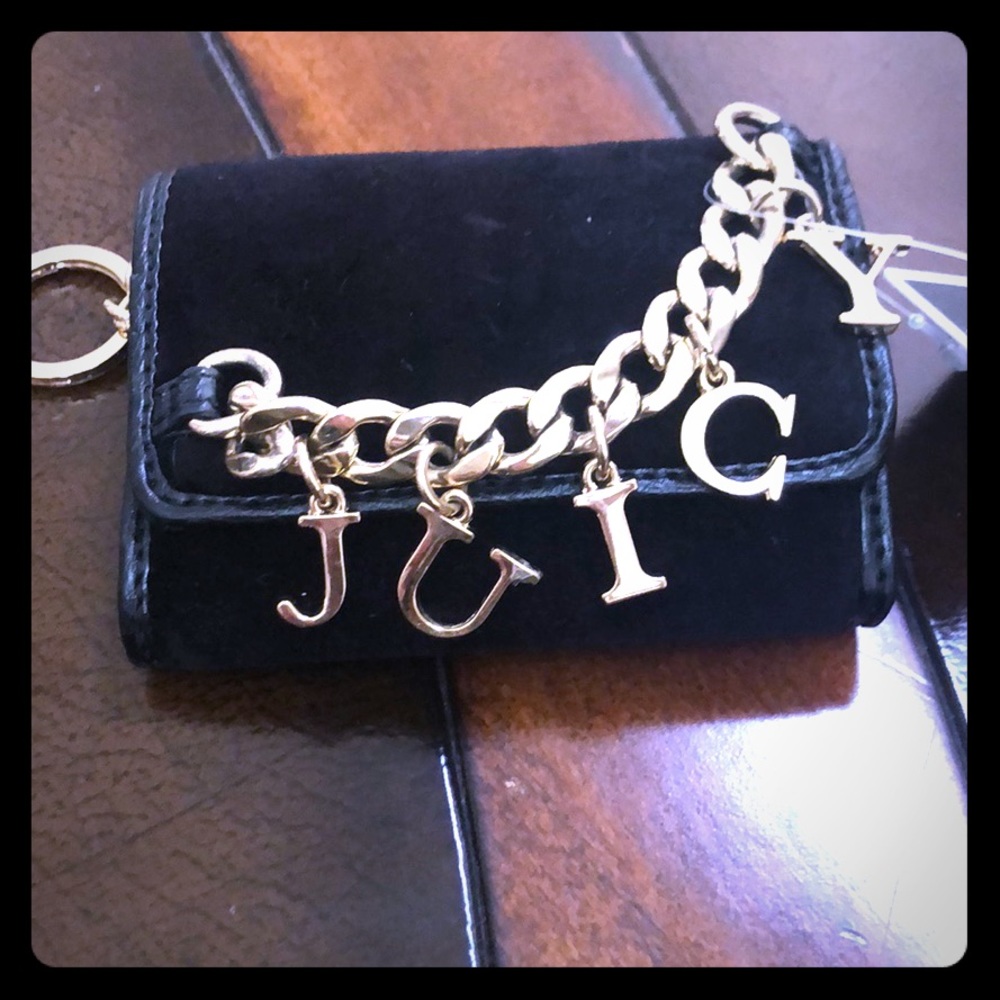 Small Velour Chain Wallet